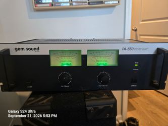 Gem Sound PA -650 power amp