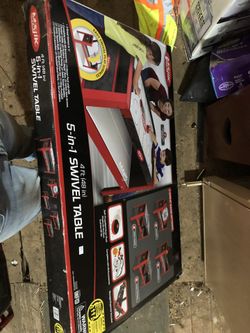 Majik 5 in 1 sports swivel table brand new