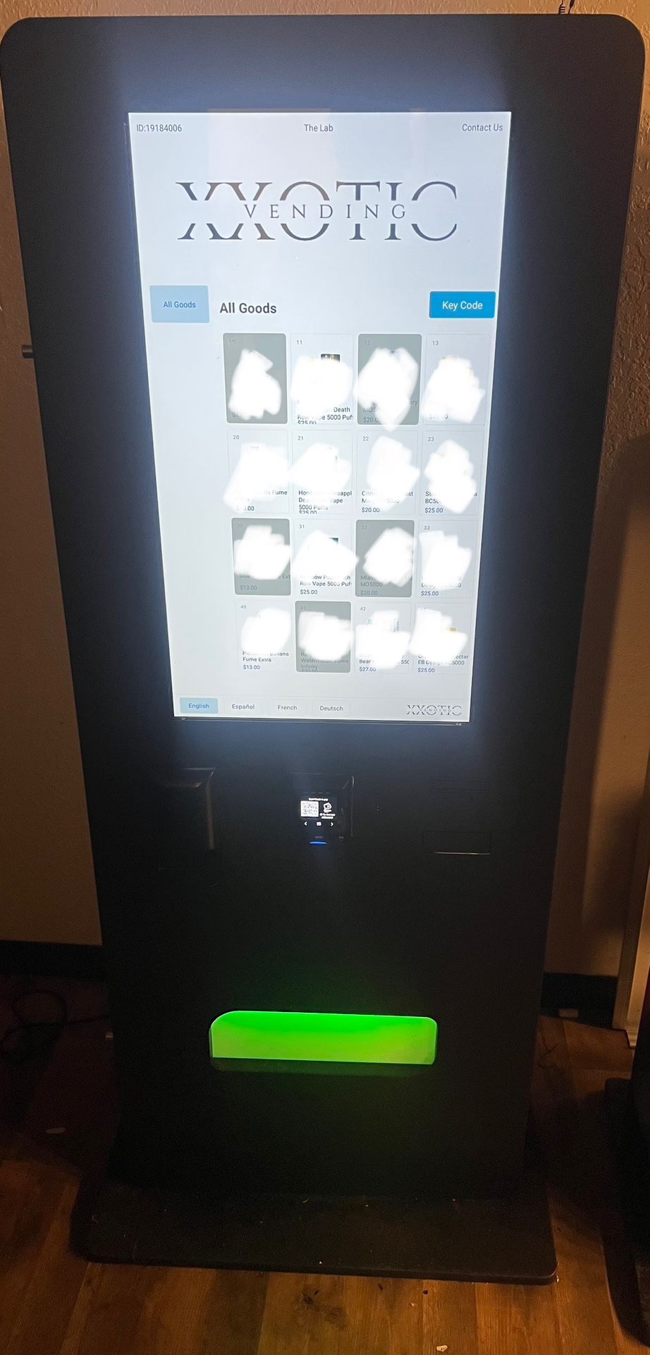 Touch Screen Vending Machine