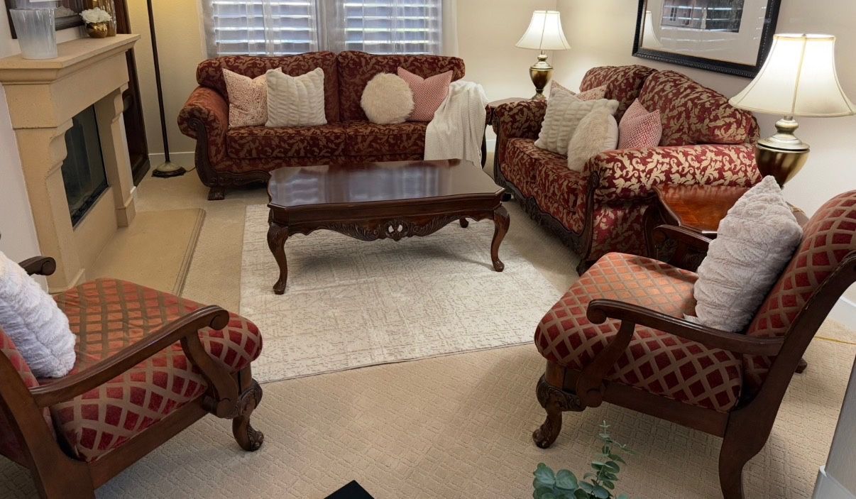 Sofa Set And Table Set , 7 Piece Set