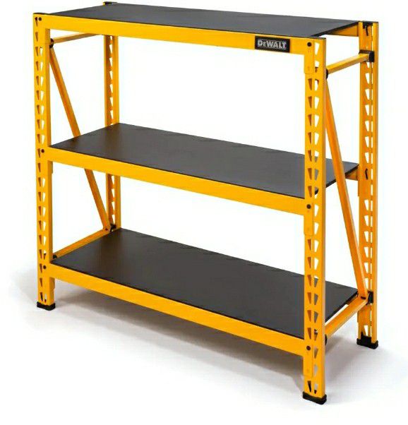 Dewalt Yellow 3-Tier Steel Garage Storage Shelving Unit (50 in. W x 48 in. H x 18 in. D)

