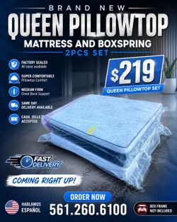 🇺🇸🇺🇸NEW QUEEN PILLOWTOP SET $219