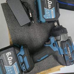 1/2 Electric Cordless Impact. Two  6.0 Ah batteries And Charger Included . 60 Obo