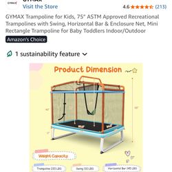 Gymax Trampoline for kids