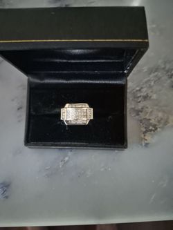 14k white gold mens diamond ring