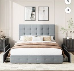 Full Size Platform Bed Frame - QESS002