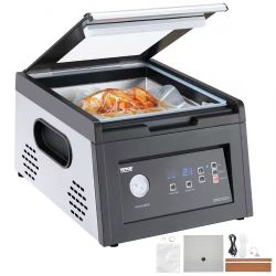 Chamber Vacuum Sealer, 380W Vacuum Pump Power, Sealing Bag Packing Machine for Wet Foods, Meat, Compact Design with 11.5 in Sealing Length, Ideal Comm