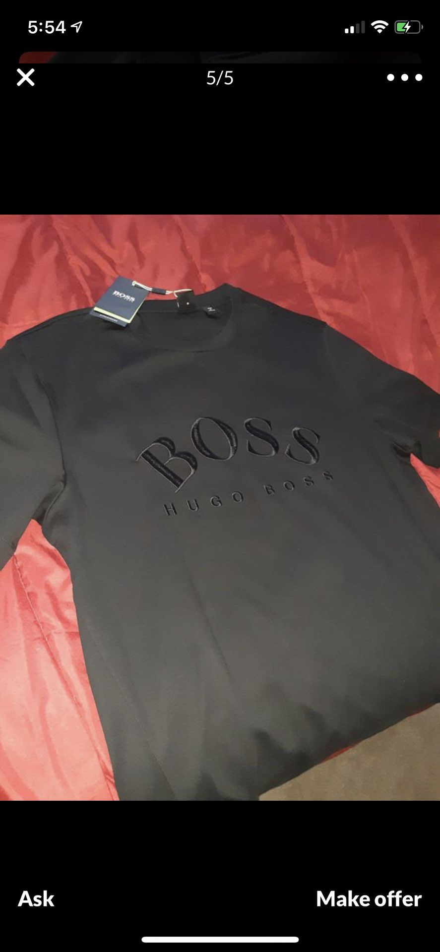 Men’s 2019 hugo boss tee with tags Never worn