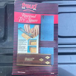 FREUD 6" Steel, brass, walnut WOODWORKER'S Try SQUARE