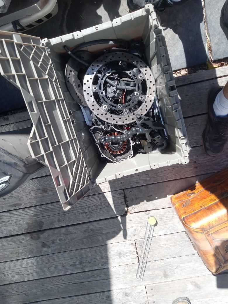 Crate Of Motorcycle Parts