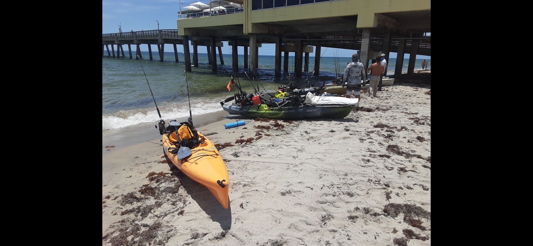 Hobie Adventure Kayak/(not Adventure Island please Read Full Description) Golden Papaya/ pedal Drive Kayak/sit On Top Kayak