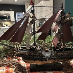 Hand carved solid Wood Ship