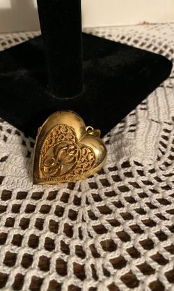 Gold Tone Heart Pendant