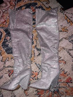 Fashion nova rhinestone boots