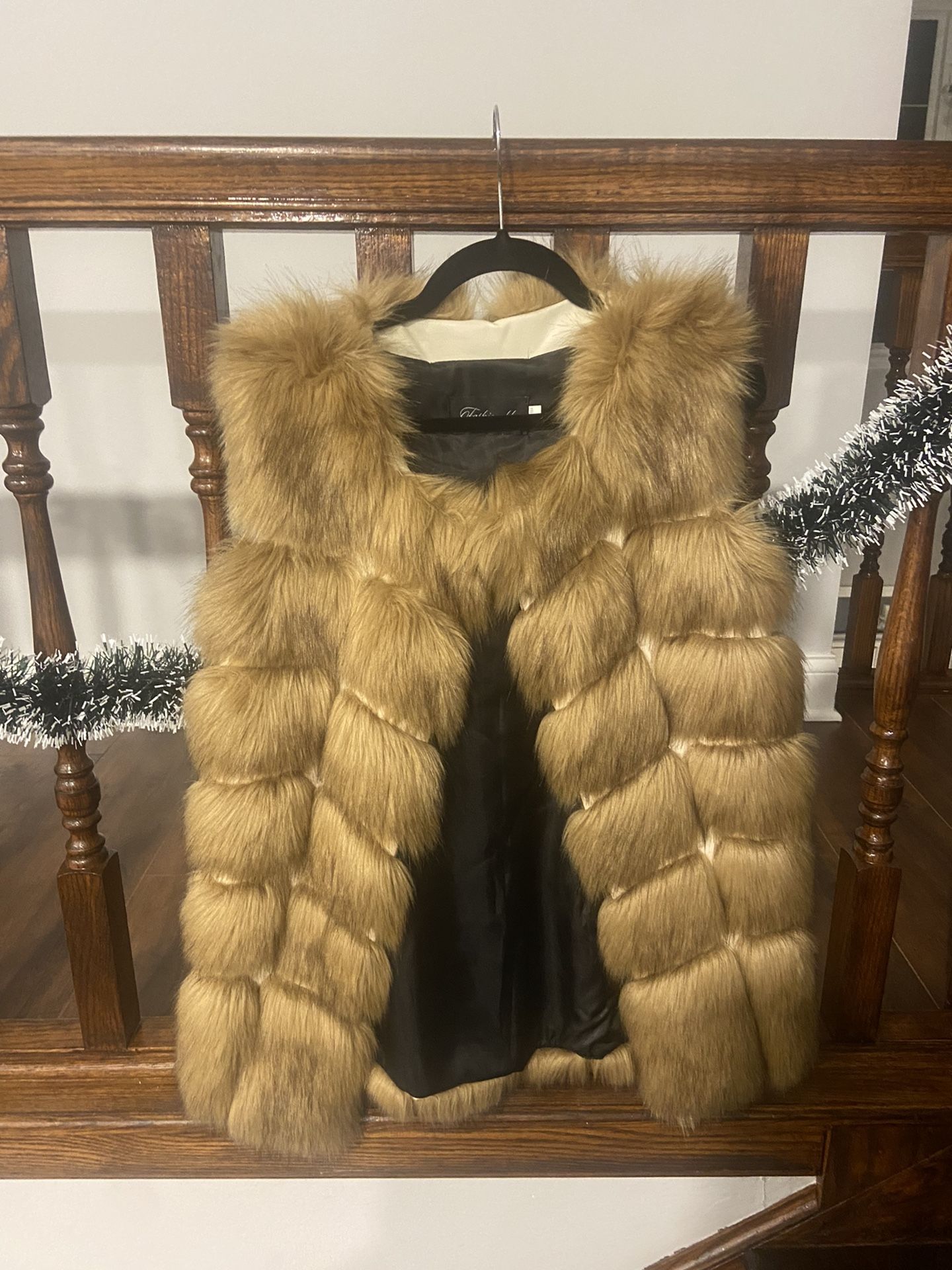 Faux Fur Vest- Size M