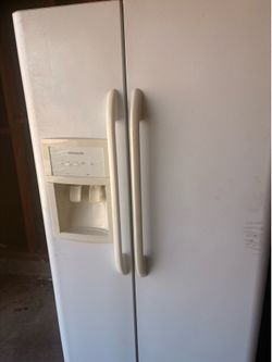 White French door refrigerator