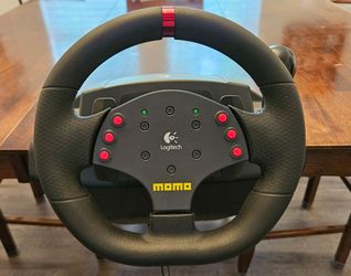 Logitech MOMO racing steering wheel and pedals
