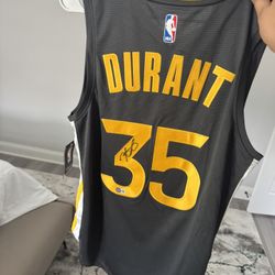 Kevin Durant 2017-2018 Golden State Warriors Signed Jersey