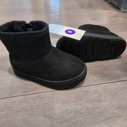 Girls Short Black Boots