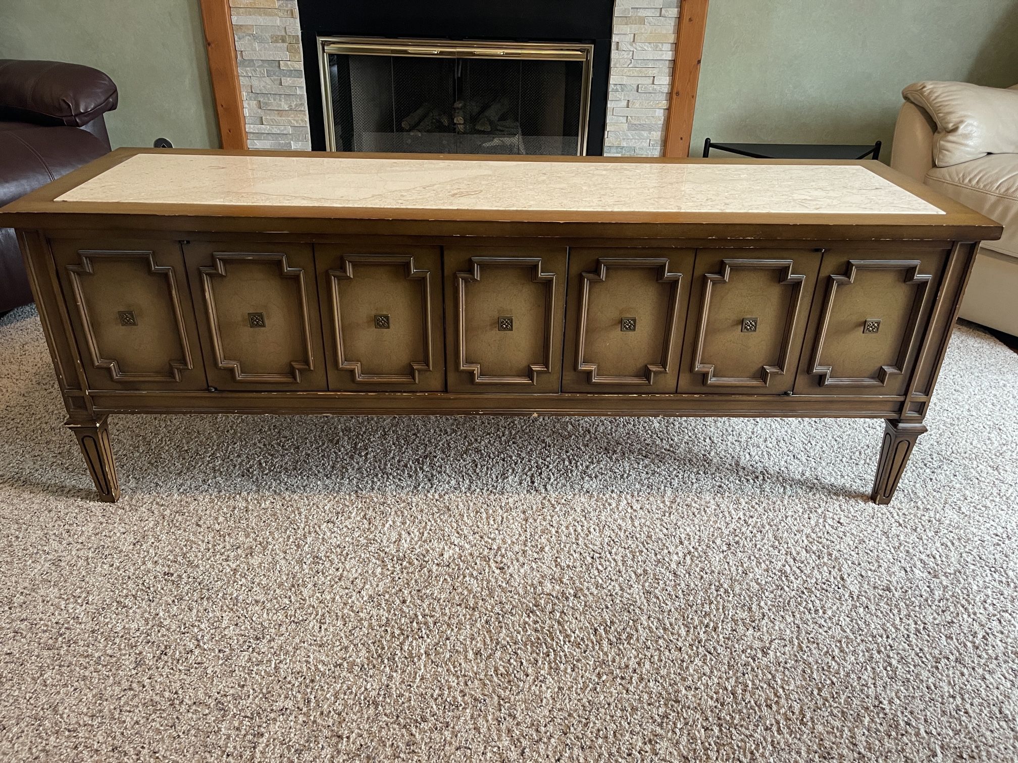 Antique buffet table sideboard cabinet