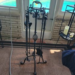 Antique Fireplace Set , Iron 