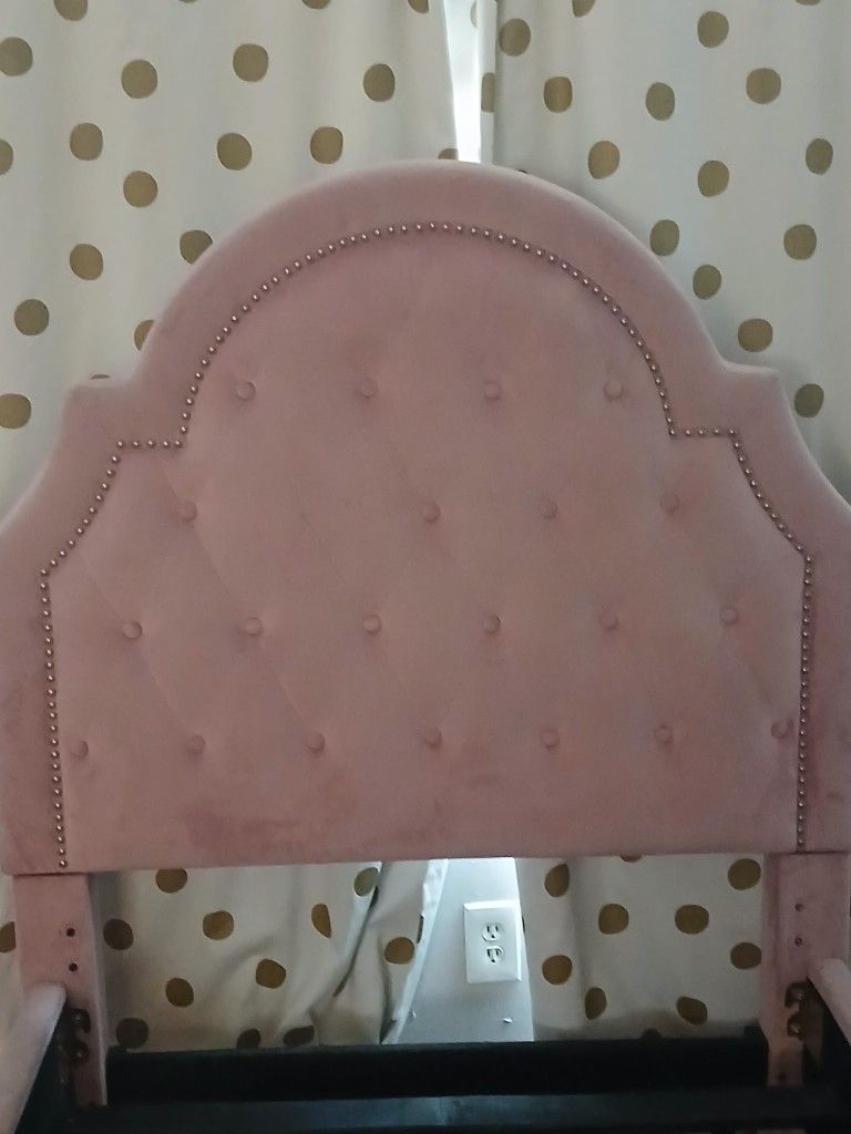 Pink Velvet Princess Bed Frame