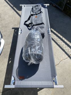 Large Cot And Sleeping Bag