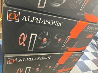 Alphasonik dual 12 inch subwoofer box and amp