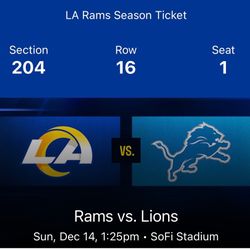 Rams  vs Lions