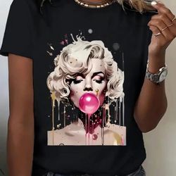 Novelty Marilyn Monroe Black T Shirt 