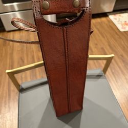 Leather Wine Bottle Carrying Bag