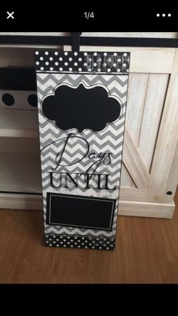 Wedding/Bridal/Babyshower chalk board count down