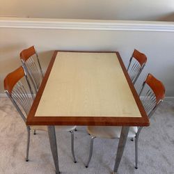 Kitchen Dining Table With 4 Chairs and For Up To 6 People. 