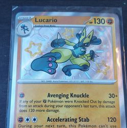 Lucario shiny Holo Pokémon Trading Card
