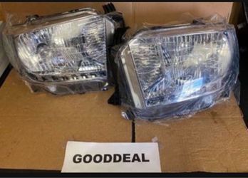 #58 Fit 14-17 Toyota Tundra Chrome Headlight Pair Lights Lamp