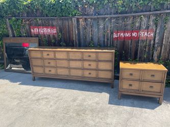 MCM Dresser+ Nightstand + Mirror