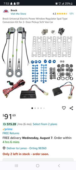Electric Power Window Conversion Kit