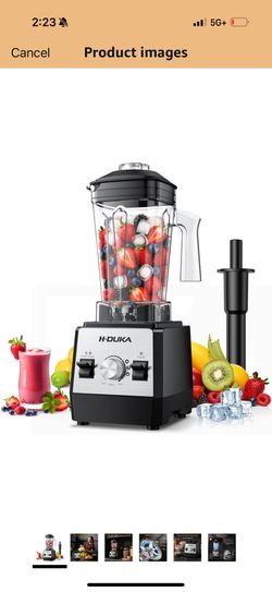 H-Duka Blender for Smoothies 64 oz Capacity Countertop Blenders for Kitchen Powerful Smoothie Blender with BPA Free Container, Ice Crushing, Frozen Dr