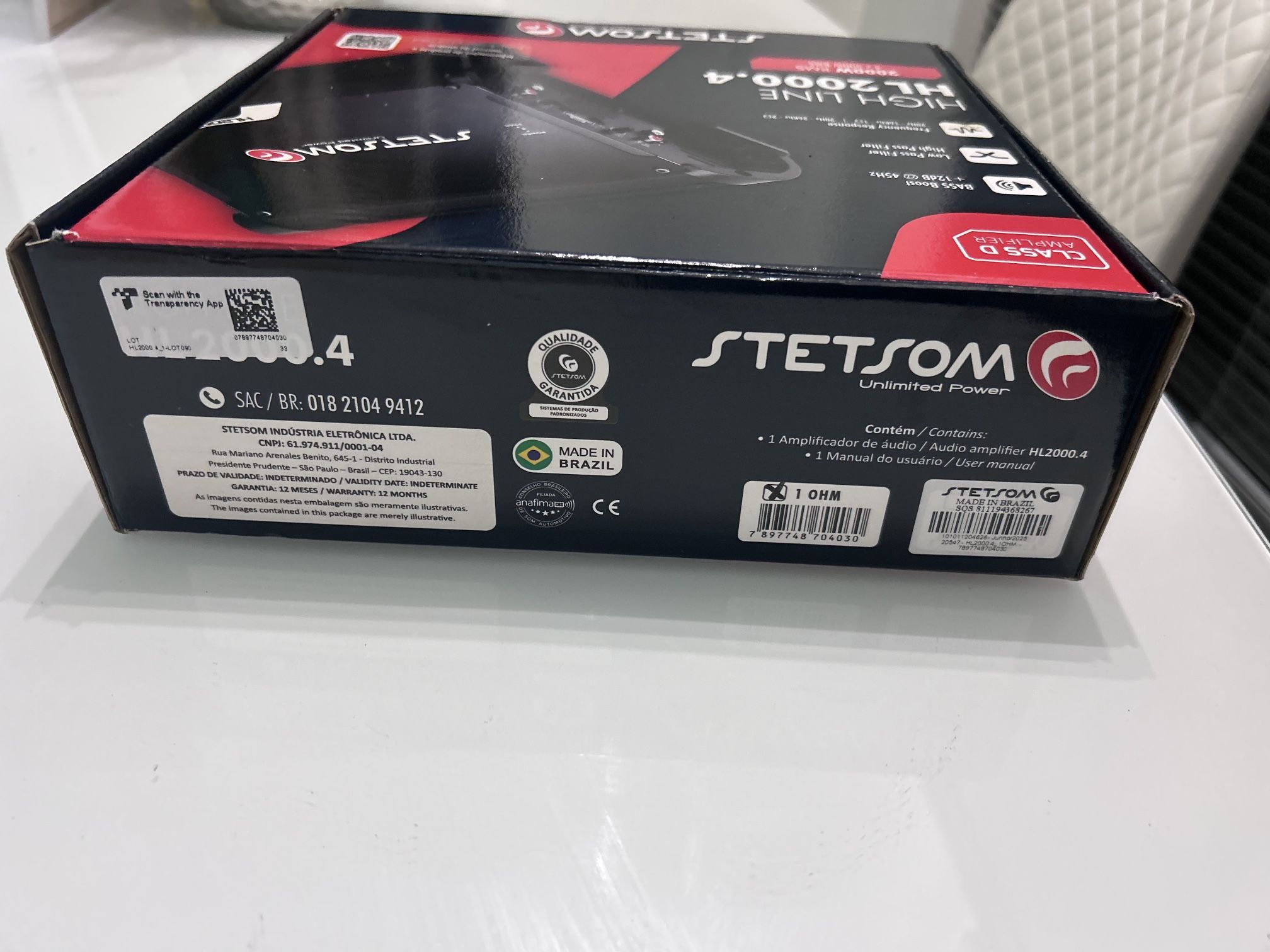 Stetsom HL 2000.4 Digital 4 Channel Amp Full Range Class D 2000 Watts RMS 1 Ohm 
