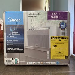 Midea 12,000 BTU U-Shaped Smart Window AC (550 Sq Ft, Remote, Inverter)