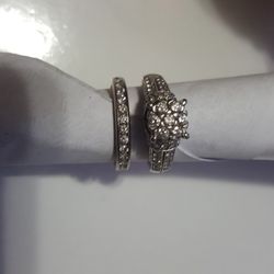 14 Karat White Gold Married An Engagement Ring Size 8  3/4