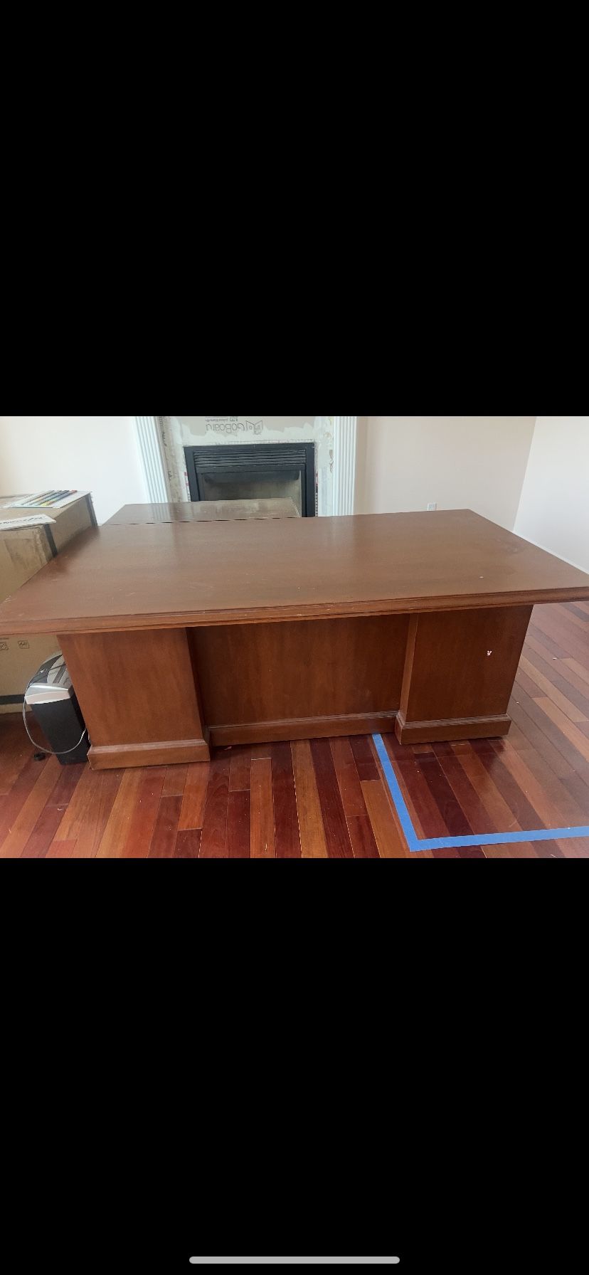 Dark wooden office Desk