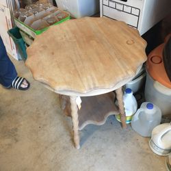 Wooden Spool Table, Over 100 Years Old.