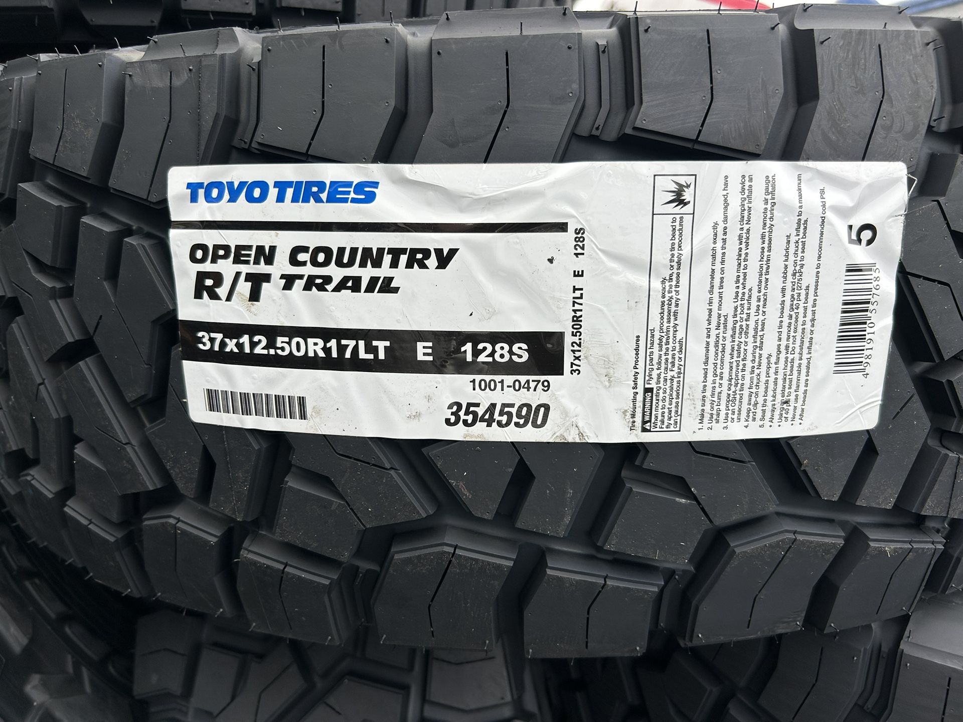 37x12.50r17 Toyo Open Country RT Trail Off-road Tires for  37x12.50R17.  TOYO RT TRAIL. 