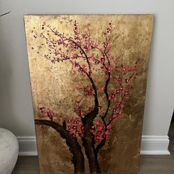 Gold Cherry Blossom 24Wx36H