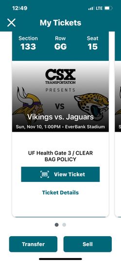 Jaguar tickets great seats