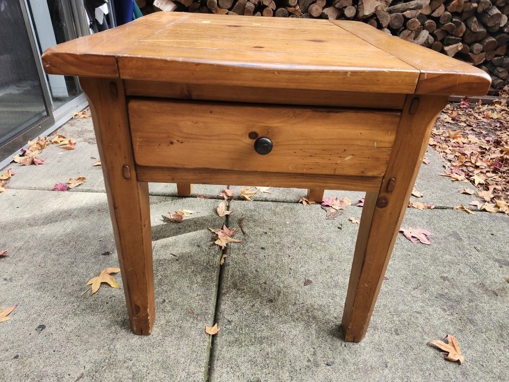 Solid wood Table 28 x 24. 24 tall