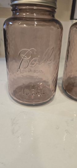– Set of 3 Purple Ball "Ideal" Mason Jars