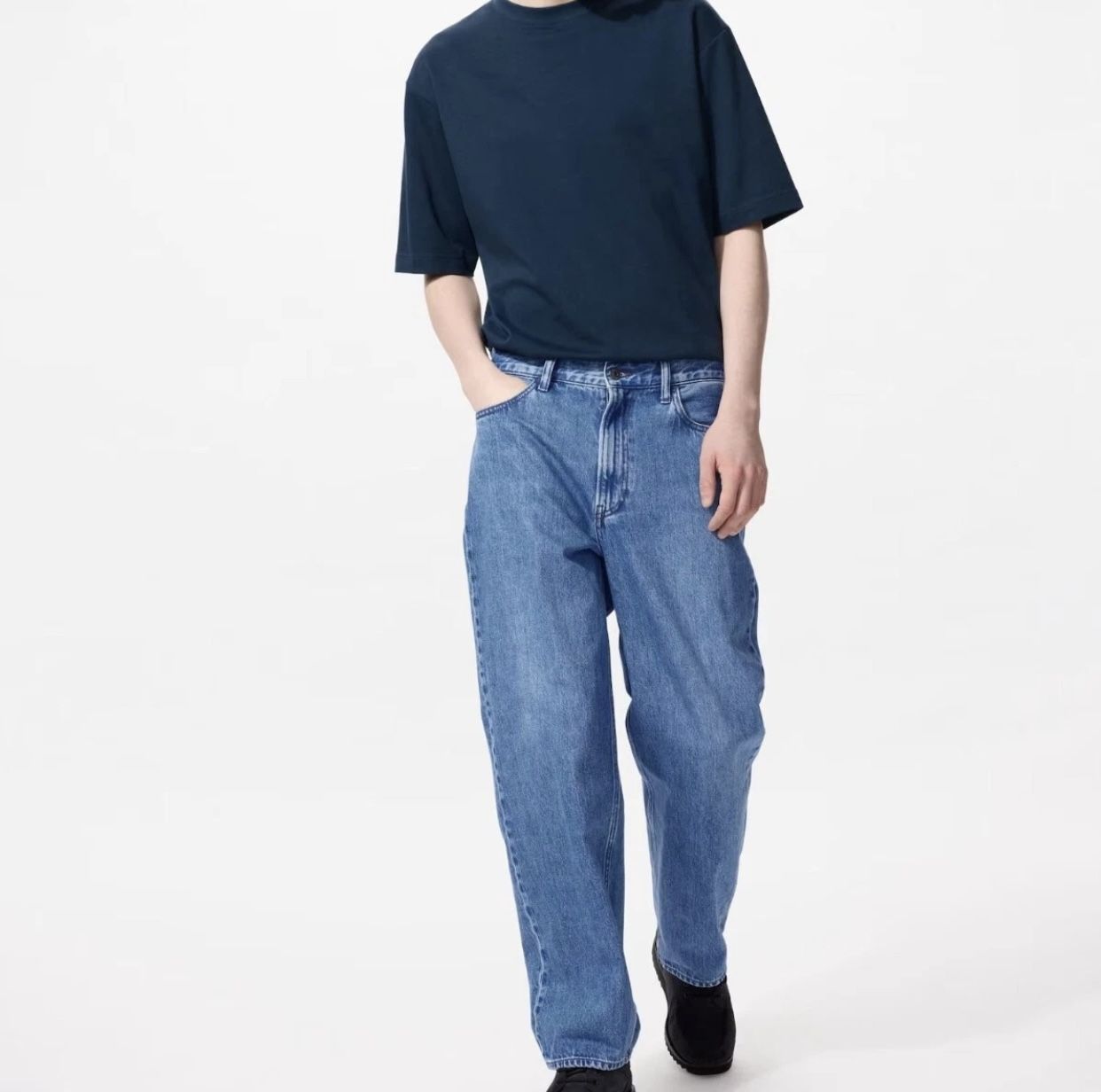 UNIQLO Wide Straight Leg Baggy Jeans Men’s 32 X 32 NEW