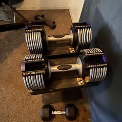 Adjustable Dumb Bells And Stand 